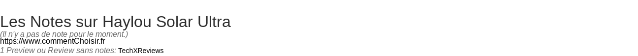 Ratings Haylou Solar Ultra
